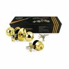 Premier Lock Brass Grade 3 Combo Lock Set with Entry Door Knob and Deadbolt, 6 SC1 Keys GR3ED02C